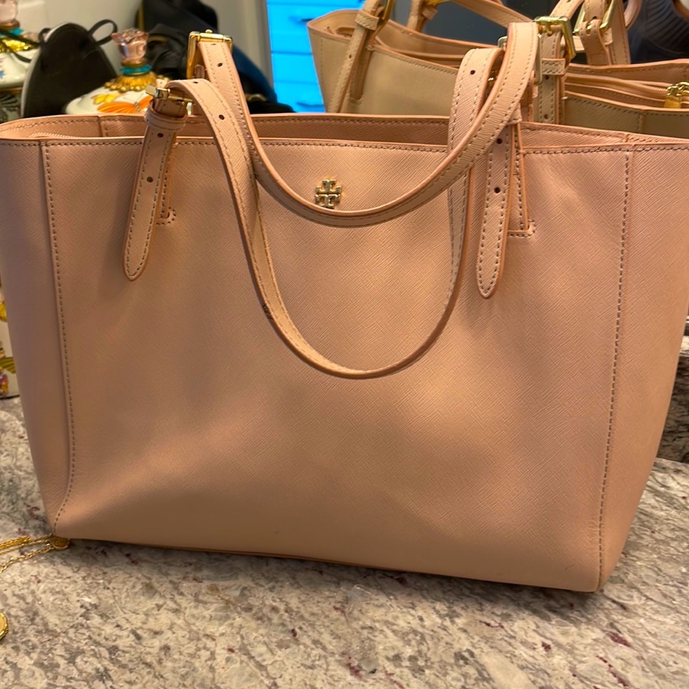 Tory Burch Light Pink Zip Tote.  Used and in great condition.